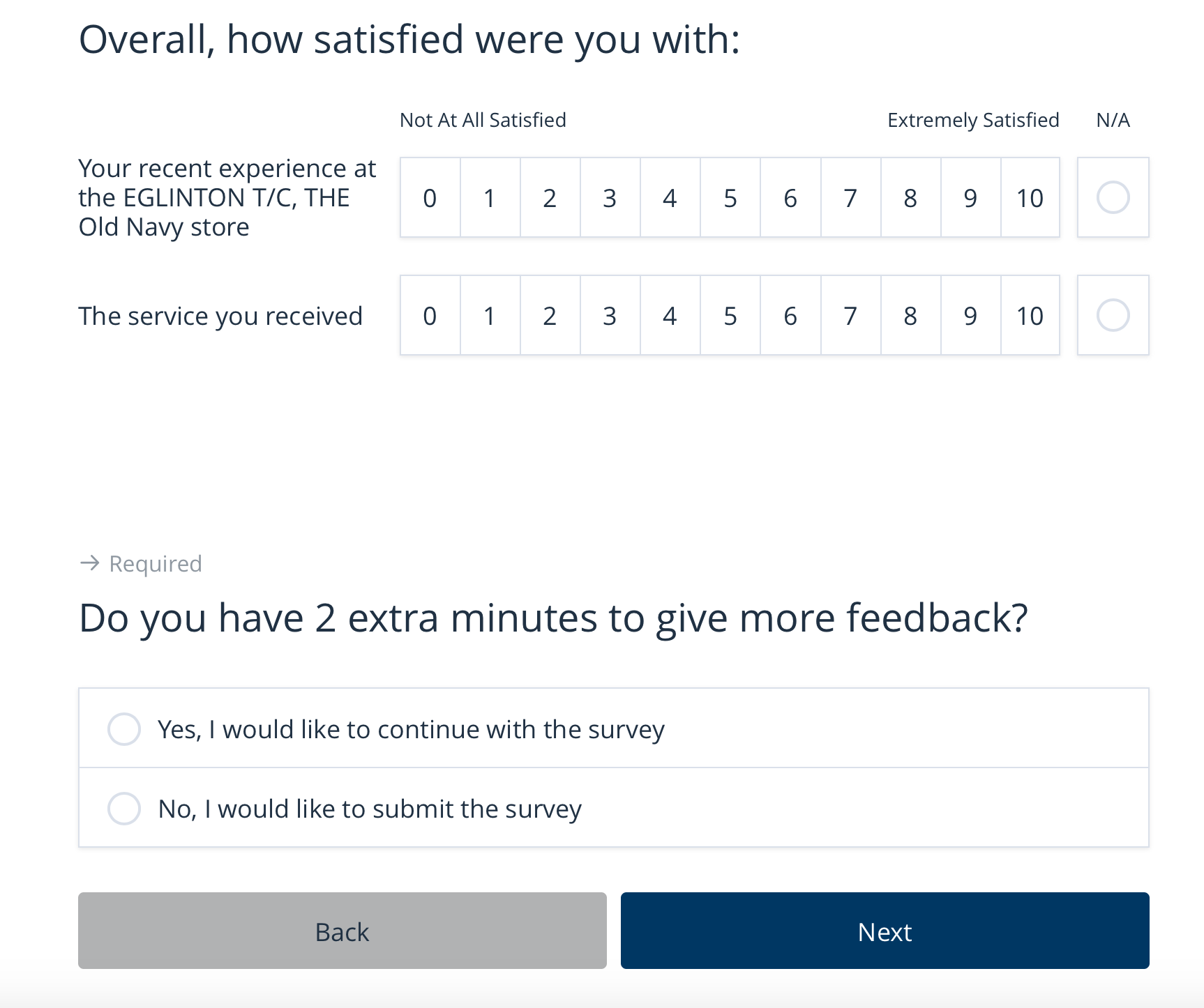 Customer Satisfaction Questions